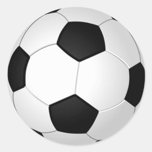 3 inch Round Soccer Stickers to Hand Write Names