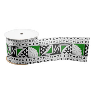 3 Inch Southwest Sunrise in Green Satin Ribbon