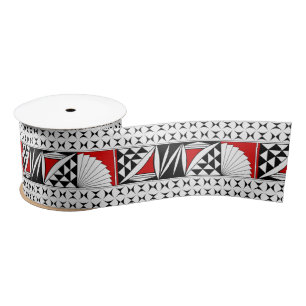 3 Inch Southwest Sunrise in Red Satin Ribbon