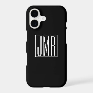 3 Initials Monogram Black & White (or diy colour