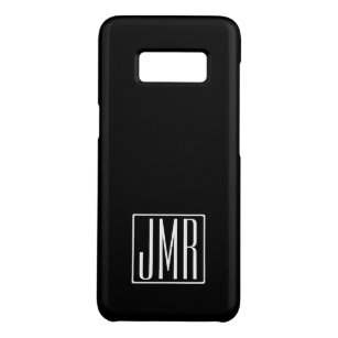 3 Initials Monogram   Black & White (or diy colour Case-Mate Samsung Galaxy S8 Case