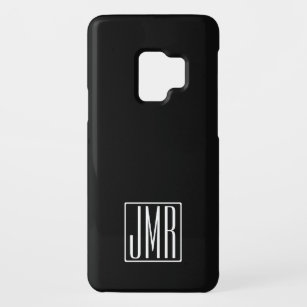 3 Initials Monogram   Black & White (or diy colour Case-Mate Samsung Galaxy S9 Case
