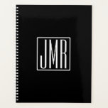 3 Initials Monogram | Black & White (or diy colour Planner<br><div class="desc">Your three initials monogrammed.</div>