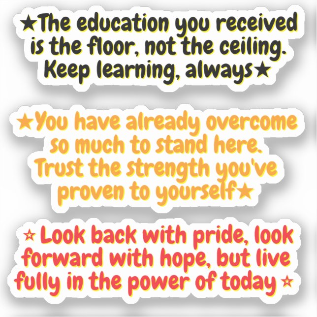 3 Inspirational Quotes for Graduates | Positive (Front)