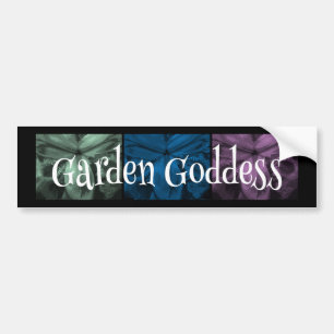 3 Irises: "Garden Goddess" Cool Forest2 colours Bumper Sticker