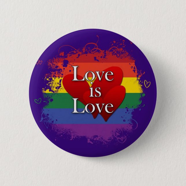 <3 is <3 6 cm round badge (Front)