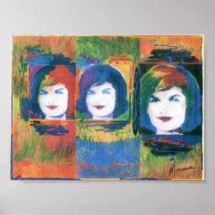 3 Jackie Kennedy painting Posters