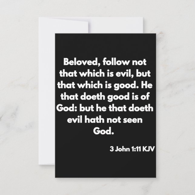 3 John 1:11 KJV Bible Scripture Greeting Card (Front)