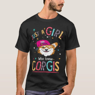 3 Just A Girl Who Loves Corgi T-Shirt