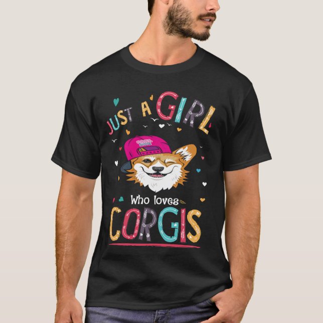 3 Just A Girl Who Loves Corgi T-Shirt (Front)