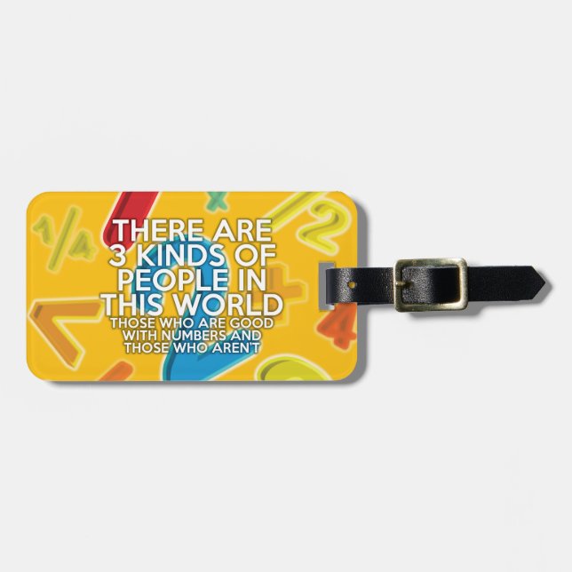 3 Kinds Of People Math Joke Luggage Tag (Front Horizontal)