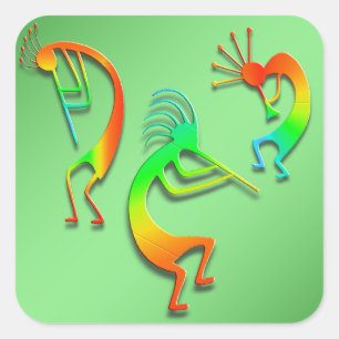 3 Kokopelli #110 Square Sticker