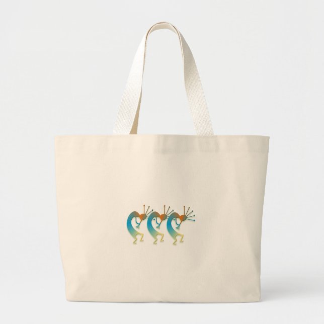 3 kokopelli #34 large tote bag (Front)