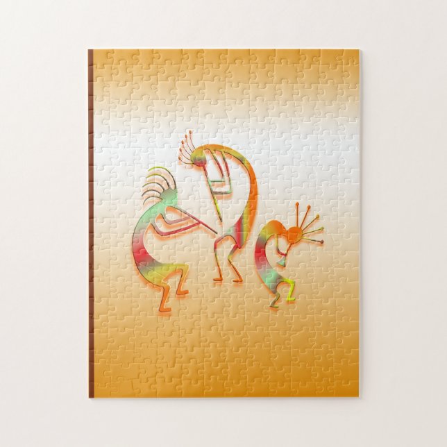 3 Kokopelli #51a Jigsaw Puzzle (Vertical)