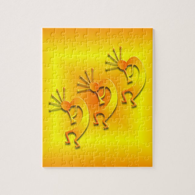3 Kokopelli #89 Jigsaw Puzzle (Vertical)