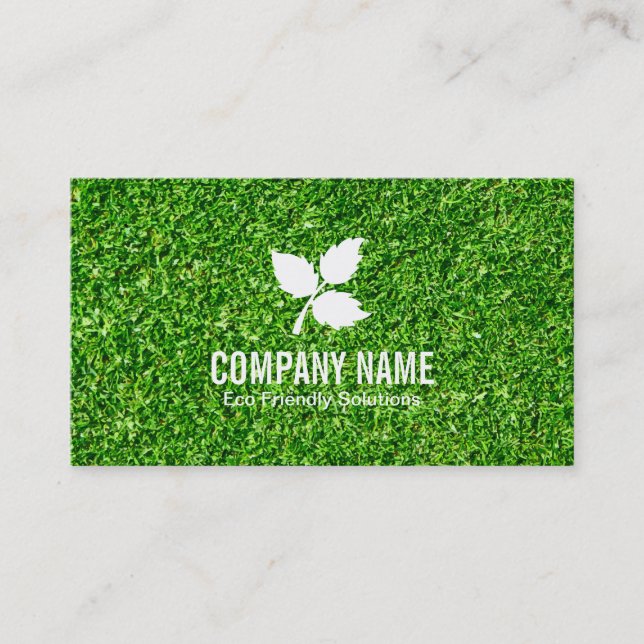 3 Leaf | Eco Friendly grass Business Card (Front)