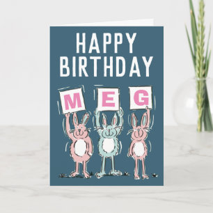 3 Letter Name Happy Birthday Card