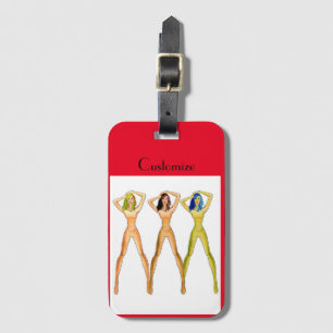 3 long-legged Ladies Standing Thunder_Cove Luggage Tag
