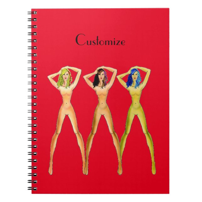 3 long-legged Ladies Standing Thunder_Cove  Notebook (Front)