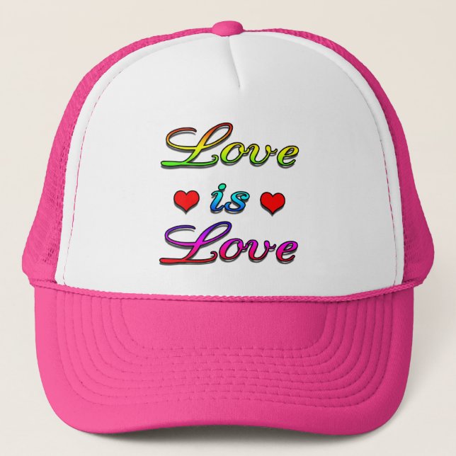 <3 Love is Love <3 Trucker Hat (Front)