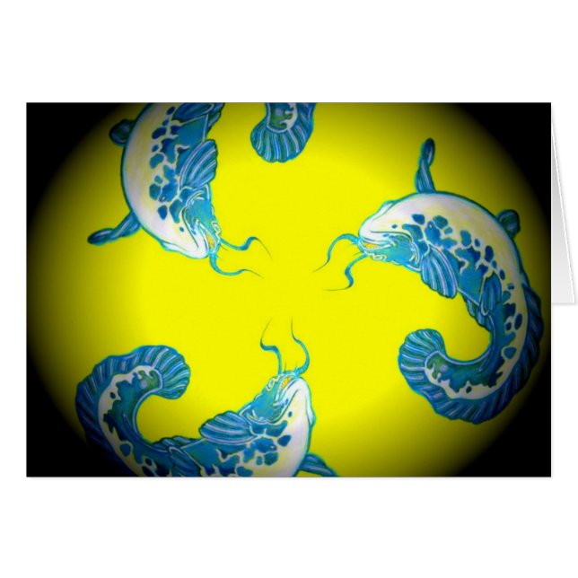 3 Lucky Blue Fish (Front Horizontal)