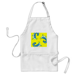 3 Lucky Blue Fish #2 Standard Apron