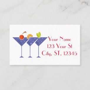 3 Martini Cocktails Thunder_Cove Business Card