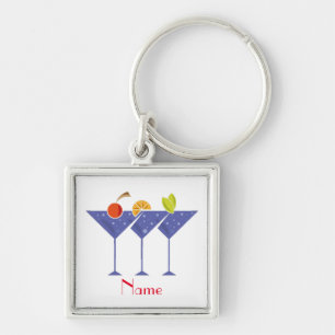 3 Martini Cocktails Thunder_Cove Key Ring