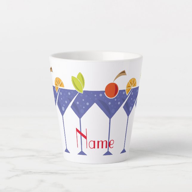 3 Martini Cocktails Thunder_Cove Latte Mug (Front)