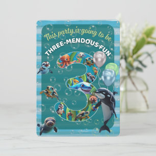 3-medous Day Rounded Corner Birthday Invitation