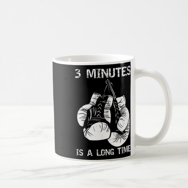 3 Minutes Is A Long Time Funny Boxing  Coffee Mug (Right)