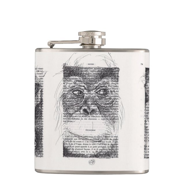 3 Monkeys Chinese New Year 2016 Personalised Flask (Front)