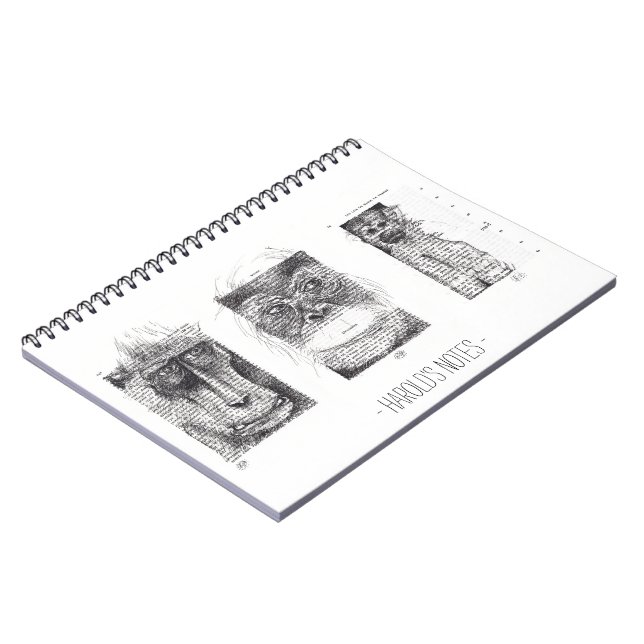 3 Monkeys Personalised Notebook Monkey Year (Left Side)