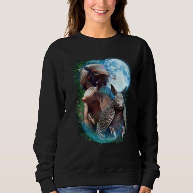 3 Moon Armadillo Anteater Animal Sweatshirt (Front)