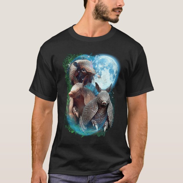 3 Moon Armadillo  Anteater Animal T-Shirt (Front)