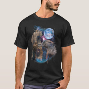 3 Moon Capybara Funny Capibara Rodent Animal Lover T-Shirt