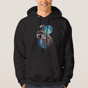 3 Moon Hedgehog Spiny Mammal Hedgepig Graphic Hum Hoodie