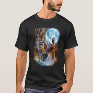 3 Moon Kangaroo Marsupial Wallabies Animal Humour T-Shirt