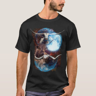 3 Moon Longhorn  Cattle Bison Animal T-Shirt