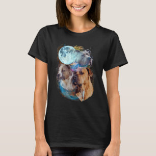 3 Moon Pitbull Dog  Canine Puppy Graphic Pet Humor T-Shirt