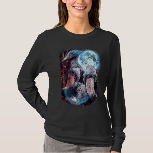 3 Moon Shoebill Wading Bird Animal T-Shirt
