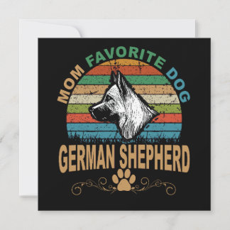3 Mum Favourite Dog German Shepherd Invitation