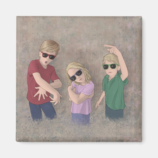  3 Munchkins  Magnet (Front)