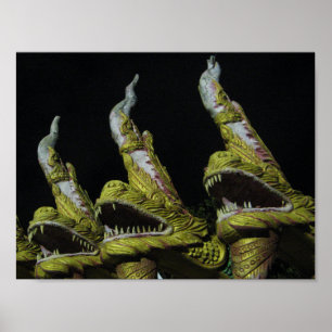 3 Nagas at Night Poster
