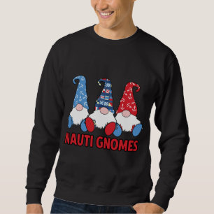 3 Nautical Sailing Nauti Gnomes Anchors Sailing Fl Sweatshirt