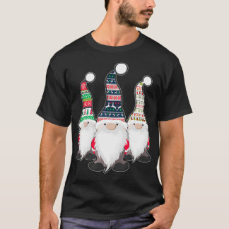 3 Nordic Gnomes Swedish Nisse Tomte Christmas Paja T-Shirt