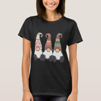3 Nordic Gnomes Winter Christmas Swedish Tomte Cut T-Shirt