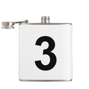 3 - number three hip flask