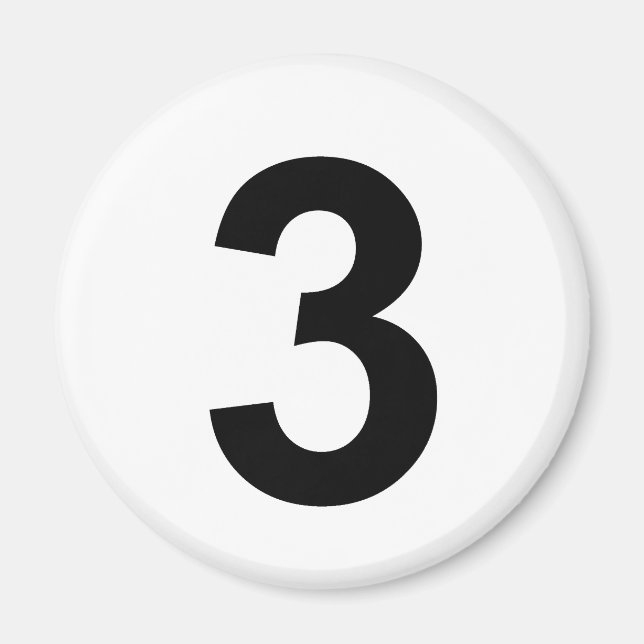 3 - number three magnet (Front)