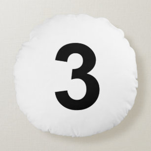 3 - number three round cushion